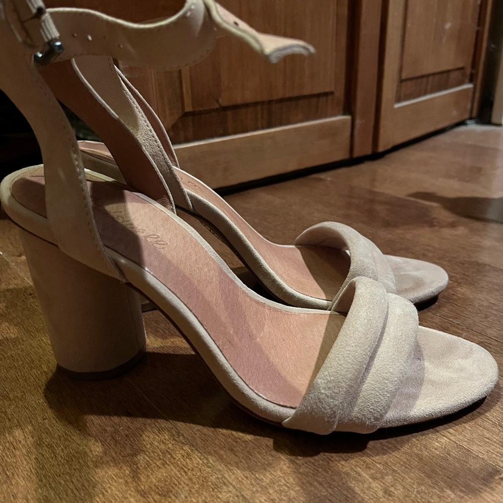 Madewell High heeled dress sandal.